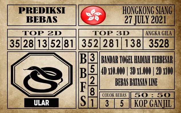 Prediksi Hongkong Siang Hari Ini 27 Juli 2021