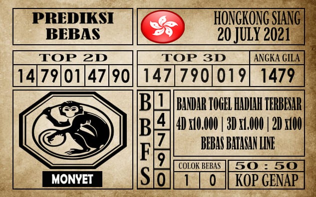 Prediksi Hongkong Siang Hari Ini 20 Juli 2021