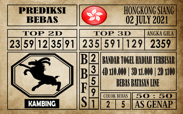 Prediksi Hongkong Siang Hari Ini 02 Juli 2021