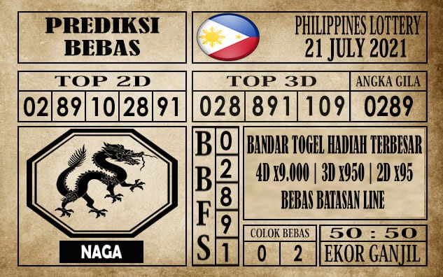Prediksi Filipina PCSO Hari Ini 21 Juli 2021
