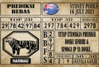 Prediksi Sydney Pools Hari Ini 16 Juli 2021