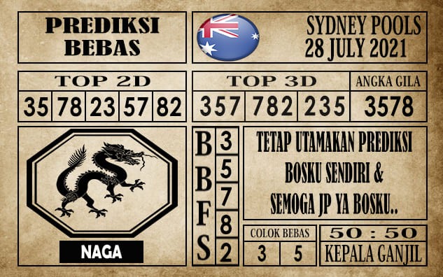 Prediksi Sydney Pools Hari Ini 28 Juli 2021