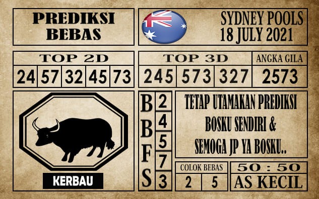 Prediksi Sydney Pools Hari Ini 18 Juli 2021