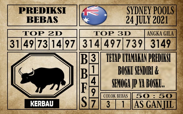 Prediksi Sydney Pools Hari Ini 24 Juli 2021