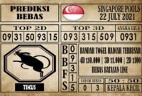 Prediksi Singapore Pools Hari ini 22 Juli 2021 Prediksi Singapore Pools Hari ini 22 Juli 2021