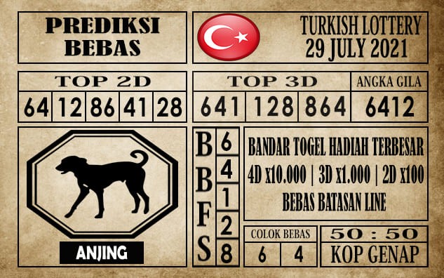 Prediksi Turkish Lottery Hari Ini 29 Juli 2021
