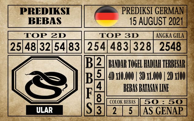 Prediksi Germany Hari Ini 15 Agustus 2021