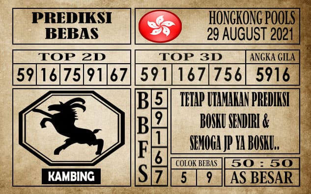 Prediksi Hongkong Pools Hari Ini 29 Agustus 2021