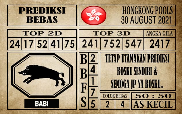 Prediksi Hongkong Pools Hari Ini 30 Agustus 2021