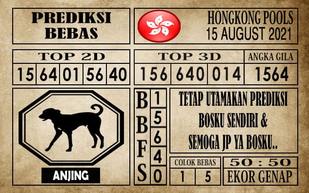 Prediksi Hongkong Pools Hari Ini 15 Agustus 2021
