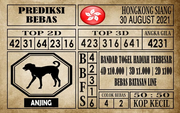 Prediksi Hongkong Siang Hari Ini 30 Agustus 2021