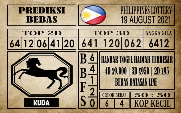 Prediksi Filipina PCSO Hari Ini 19 Agustus 2021
