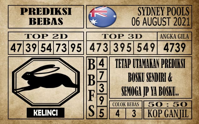 Prediksi Sydney Pools Hari Ini 06 Agustus 2021