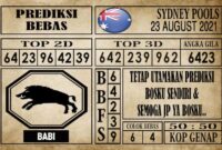 Prediksi Sydney Pools Hari Ini 23 Agustus 2021