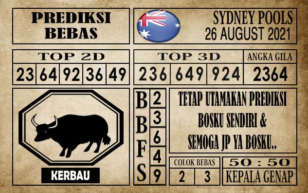 Prediksi Sydney Pools Hari Ini 26 Agustus 2021