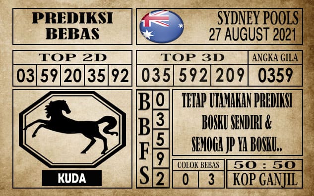 Prediksi Sydney Pools Hari Ini 27 Agustus 2021
