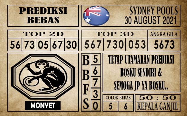 Prediksi Sydney Pools Hari Ini 30 Agustus 2021