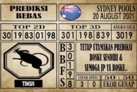 Prediksi Sydney Pools Hari Ini 20 Agustus 2021