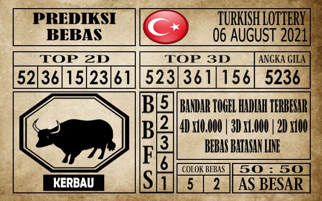 Prediksi Turkish Lottery Hari Ini 06 Agustus 2021