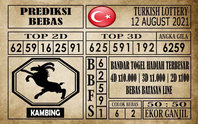 Prediksi Turkish Lottery Hari Ini 12 Agustus 2021