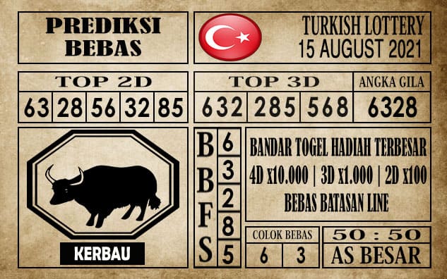 Prediksi Turkish Lottery Hari Ini 15 Agustus 2021