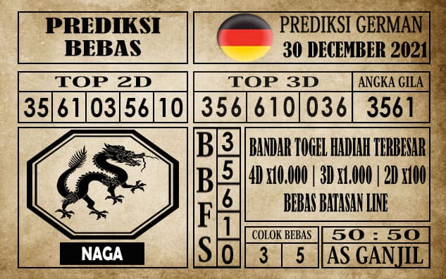 Prediksi Germany Hari Ini 30 Desember 2021