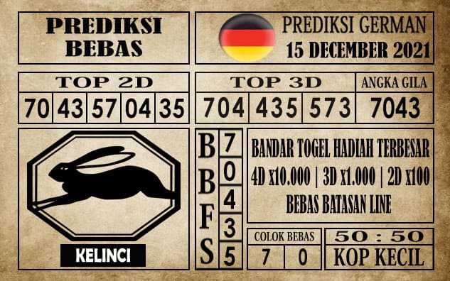 Prediksi Germany Hari Ini 15 Desember 2021