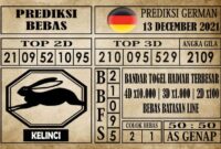 Prediksi Germany Hari Ini 13 Desember 2021
