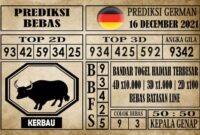Prediksi Germany Hari Ini 16 Desember 2021