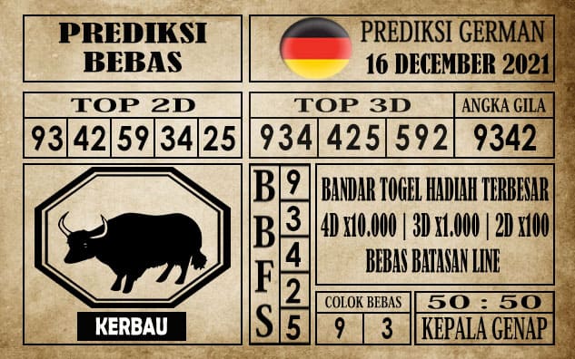 Prediksi Germany Hari Ini 16 Desember 2021