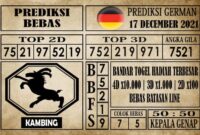 Prediksi Germany Hari Ini 17 Desember 2021