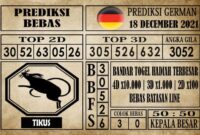 Prediksi Germany Hari Ini 18 Desember 2021