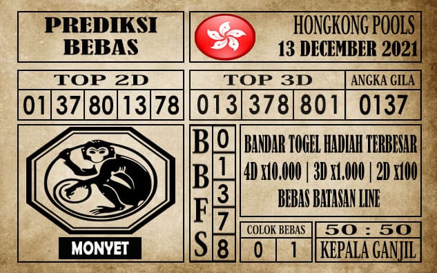 Prediksi Hongkong Pools Hari Ini 13 Desember 2021