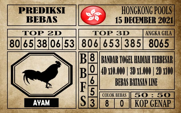 Prediksi Hongkong Pools Hari Ini 15 Desember 2021