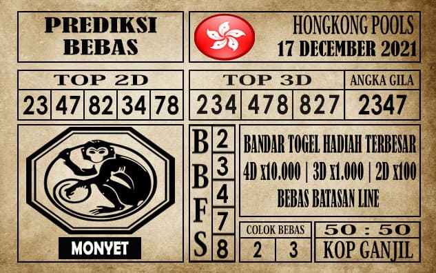 Prediksi Hongkong Pools Hari Ini 17 Desember 2021