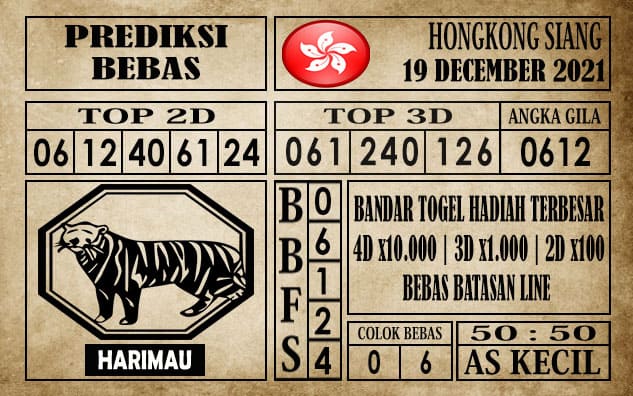Prediksi Hongkong Siang Hari Ini 19 Desember 2021