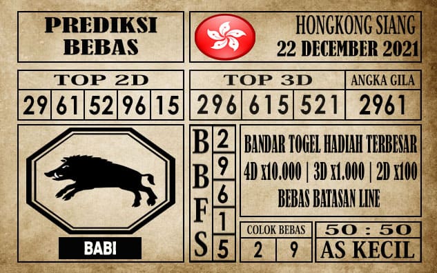 Prediksi Hongkong Siang Hari Ini 22 Desember 2021