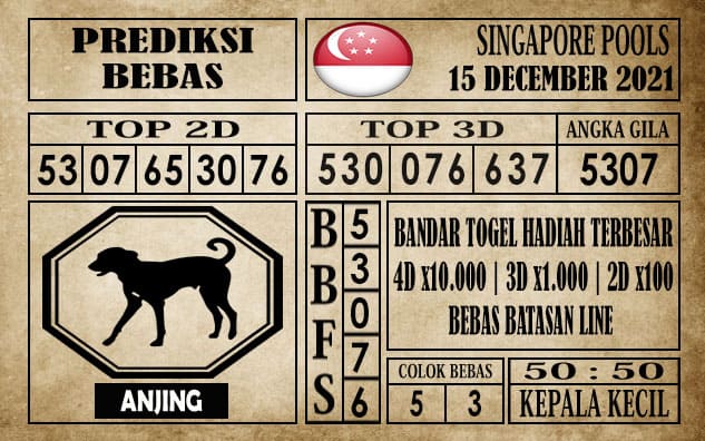 Prediksi Singapore Pools Hari ini 15 Desember 2021