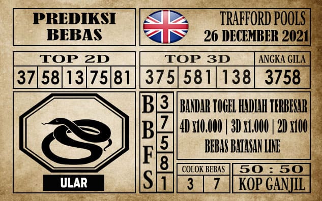 Prediksi Trafford Pools Hari Ini 26 Desember 2021