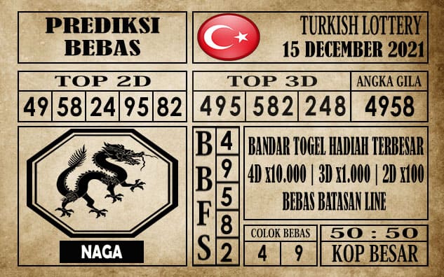 Prediksi Turkish Lottery Hari Ini 15 Desember 2021
