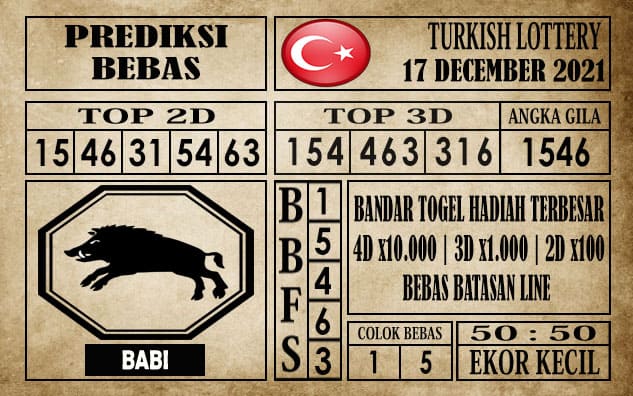 Prediksi Turkish Lottery Hari Ini 17 Desember 2021