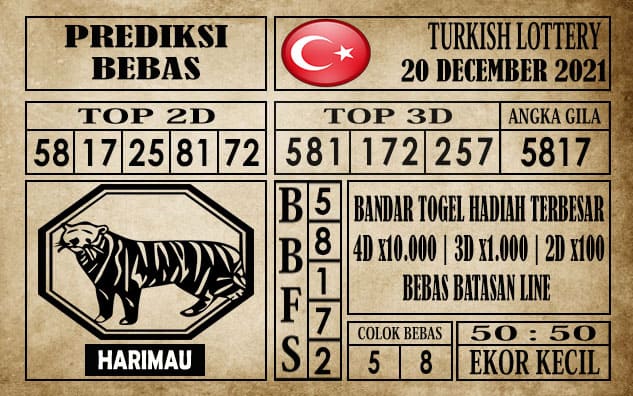 Prediksi Turkish Lottery Hari Ini 20 Desember 2021