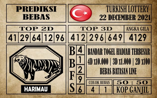 Prediksi Turkish Lottery Hari Ini 22 Desember 2021